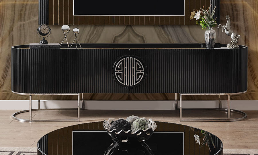 Gucci Siyah Silver Yemek Odası Takımı resmi