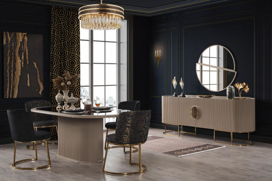 Gucci Cappuccino Yemek Odası Takımı resmi